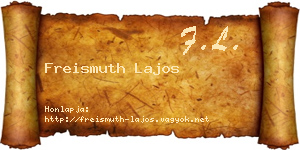 Freismuth Lajos névjegykártya