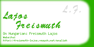 lajos freismuth business card